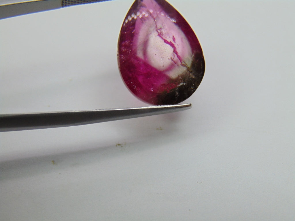 14.55ct Tourmaline Cabochon Bicolor 20x14mm