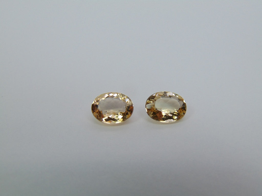 4.34ct Morganite Pair 10x7mm