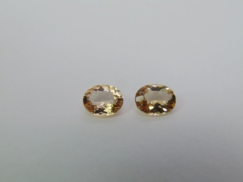 4.34ct Morganite Pair 10x7mm