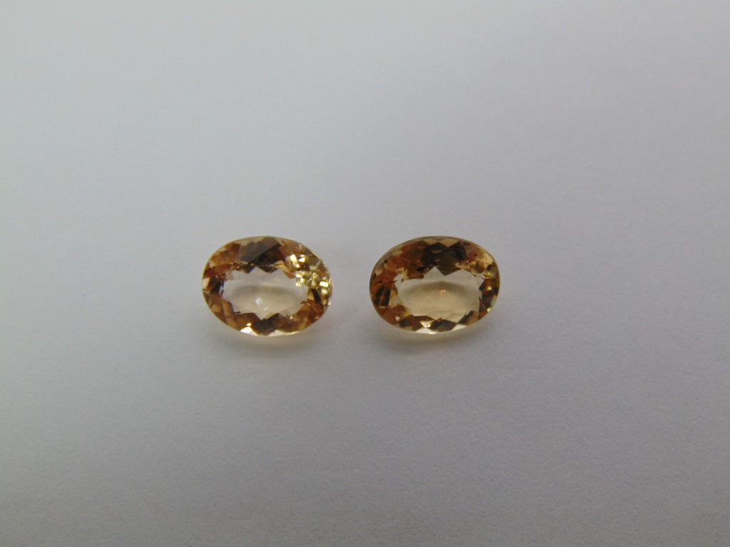 4.34ct Morganite Pair 10x7mm