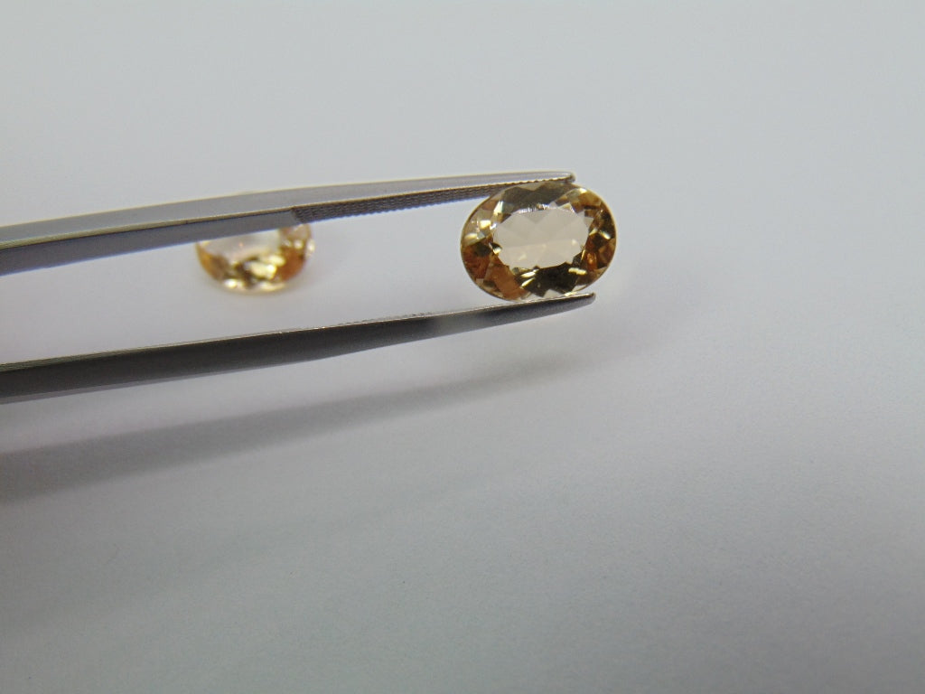 4.34ct Morganite Pair 10x7mm