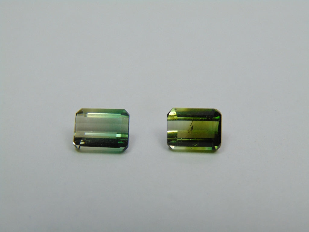 2.25ct Turmalina  Bicolor Calibrada 6x5mm