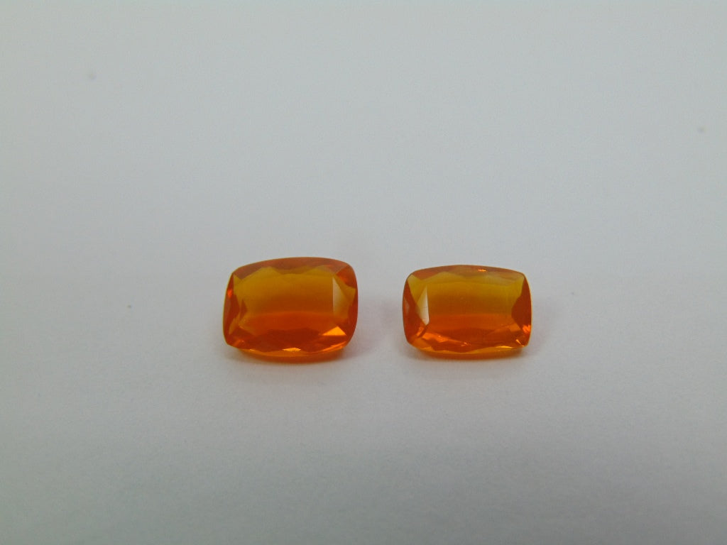 2.48ct Fire Opal 9x7mm 9x6mm