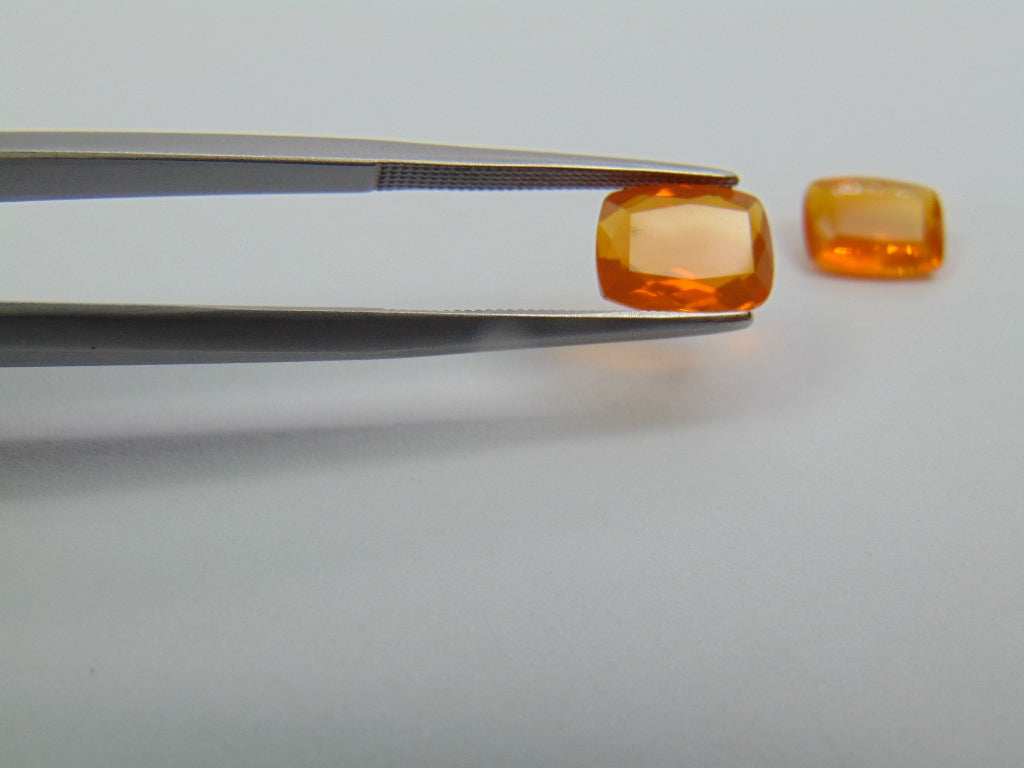 2.48ct Fire Opal 9x7mm 9x6mm