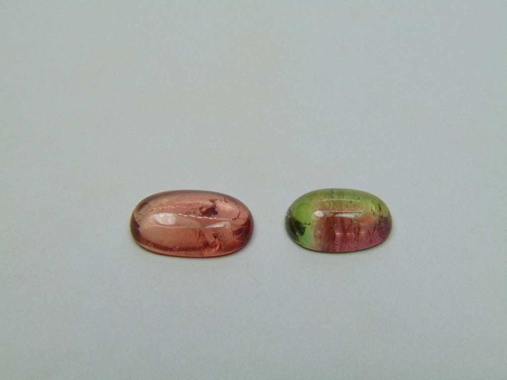 7.70ct Tourmaline Cabochon 14x9mm 12x8mm