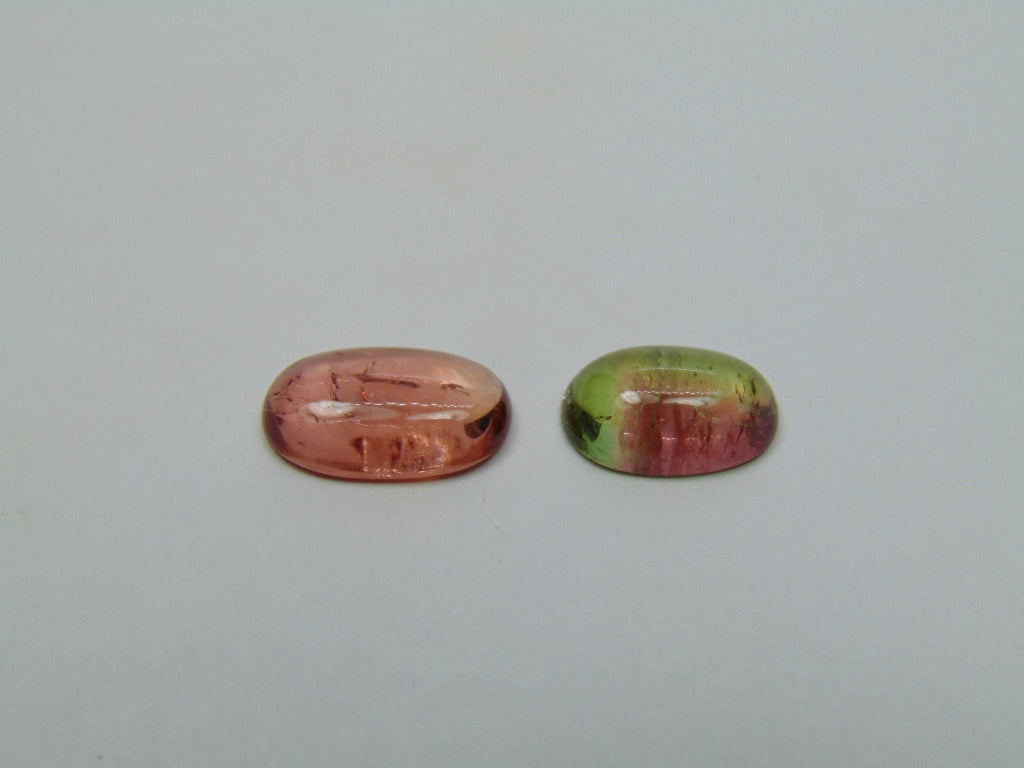 7.70ct Tourmaline Cabochon 14x9mm 12x8mm