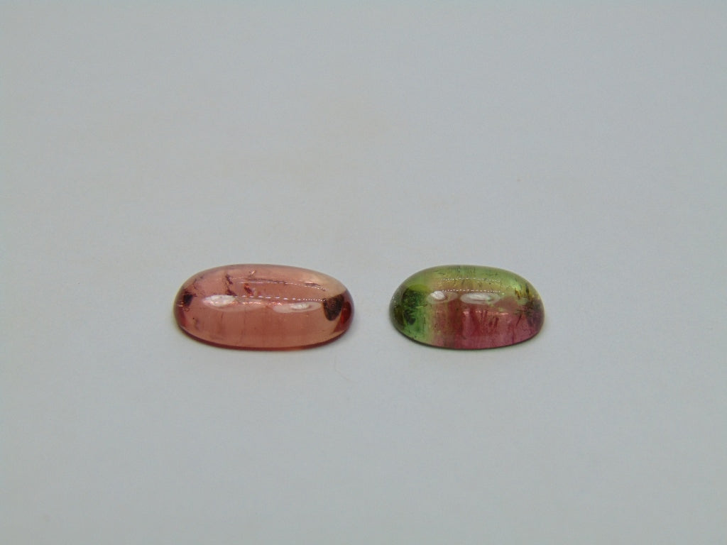 7.70ct Tourmaline Cabochon 14x9mm 12x8mm