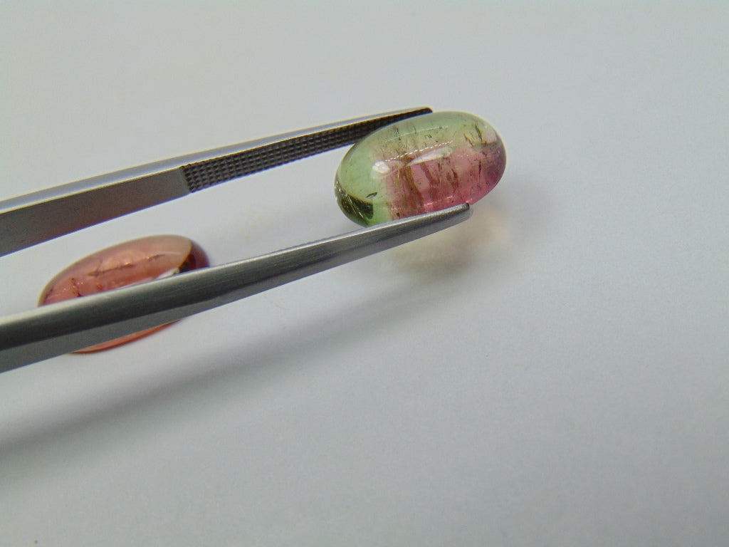 7.70ct Tourmaline Cabochon 14x9mm 12x8mm