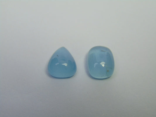 7.15ct Água-marinha Cabochão 11x9mm 11x8mm
