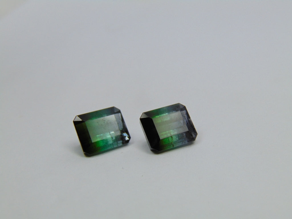 11.50ct Tourmaline Bicolor Pair 11x9mm