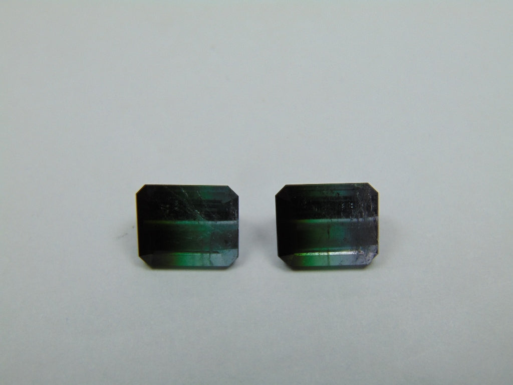 11.50ct Tourmaline Bicolor Pair 11x9mm