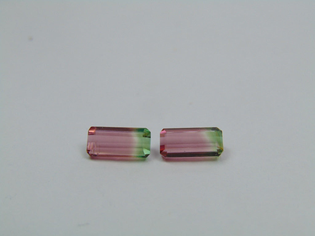 2.60ct Turmalina Bicolor Par 8x4mm