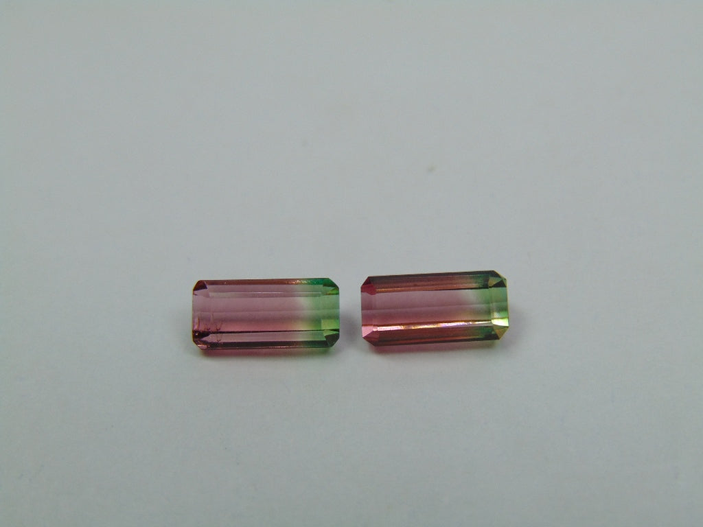 2.60ct Turmalina Bicolor Par 8x4mm