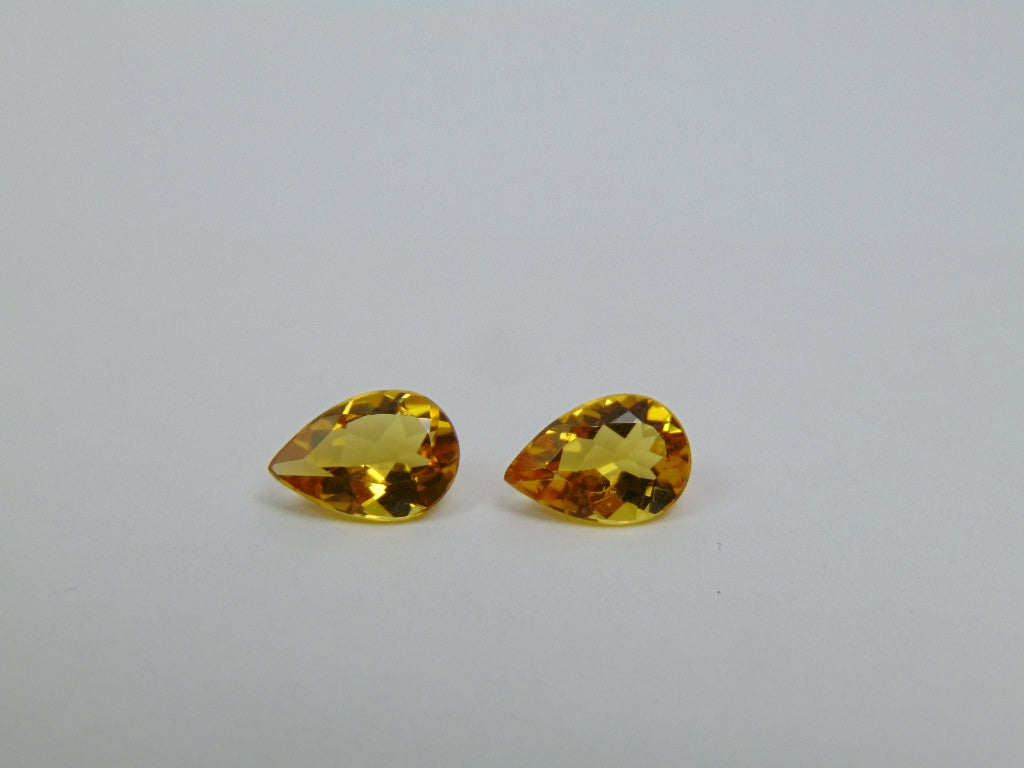 Par de Berilo 2,90ct 10x7mm 