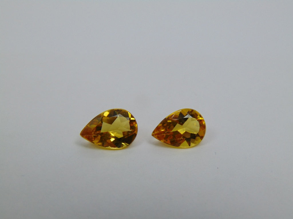 Par de Berilo 2,90ct 10x7mm 