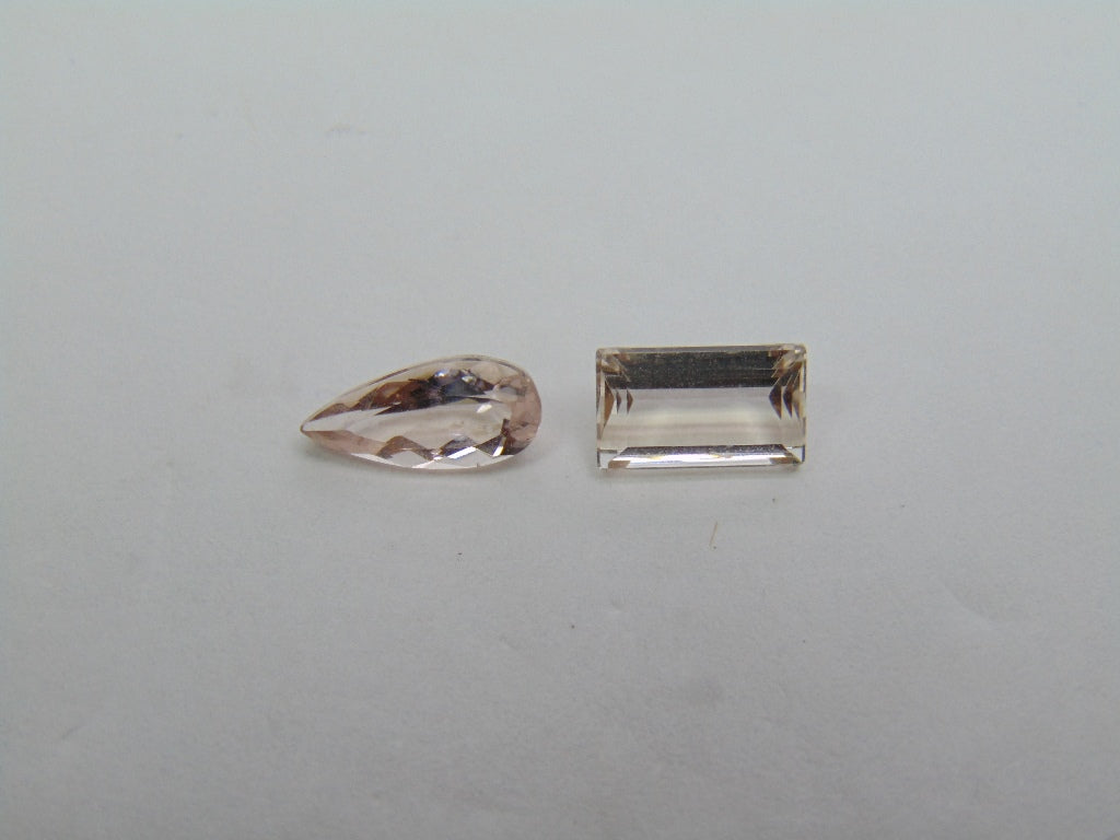 2.55ct Morganite 10x5mm 9x5mm