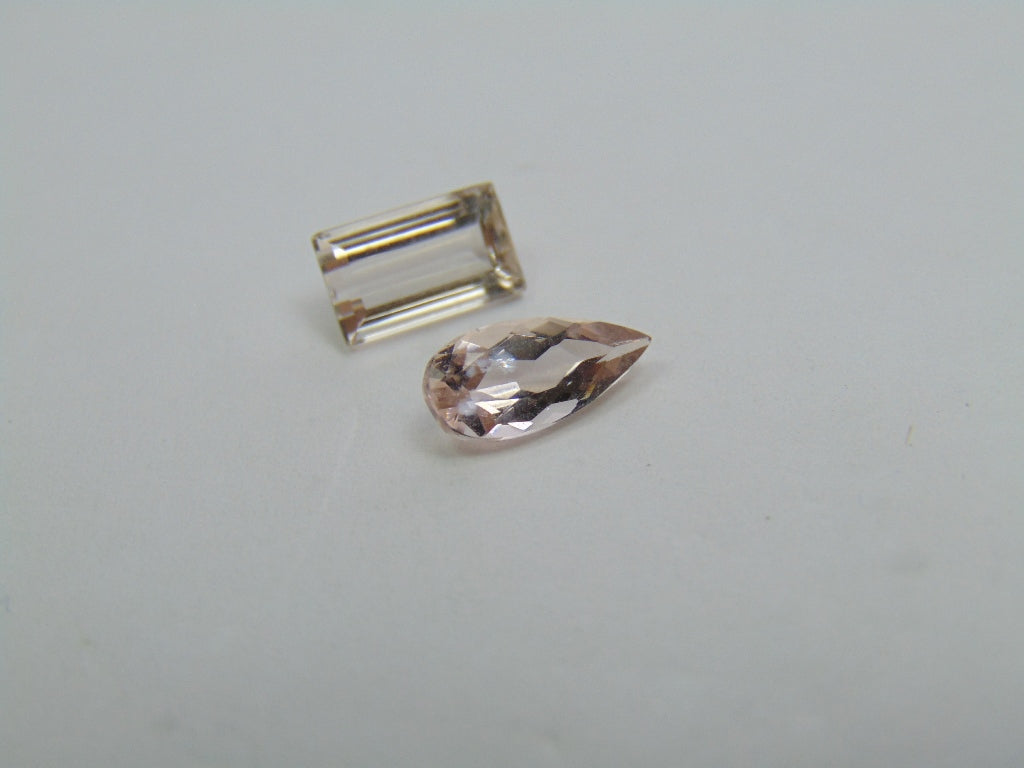 2.55ct Morganite 10x5mm 9x5mm