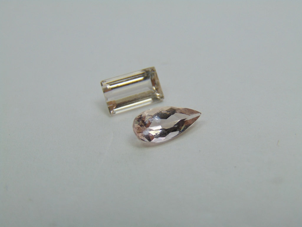 2.55ct Morganite 10x5mm 9x5mm