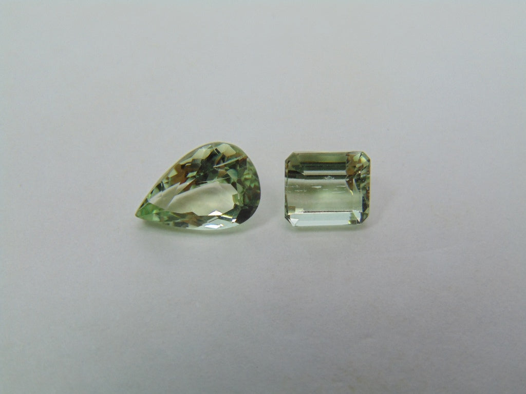 3.70ct Beryl Green 11x7mm 7x6mm