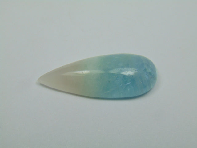 18.65ct Água-marinha Bicolor Cabochão 32x13mm