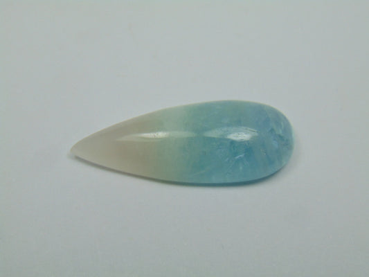 18.65ct Água-marinha Bicolor Cabochão 32x13mm
