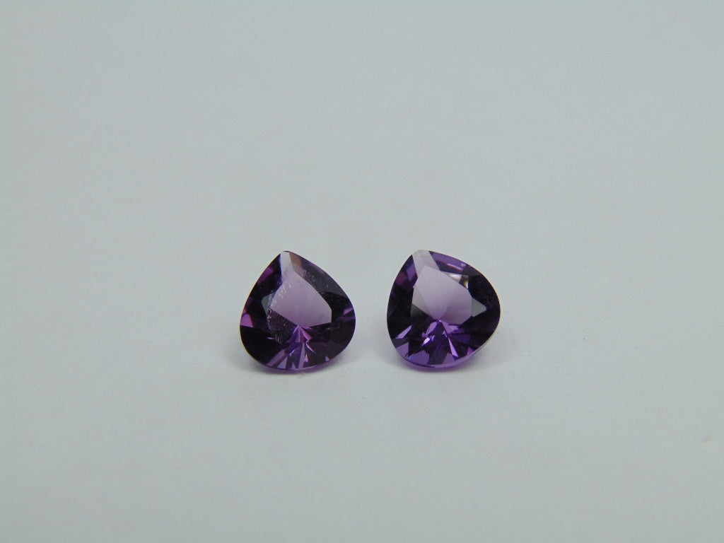 2.90ct Ametista Par 8mm