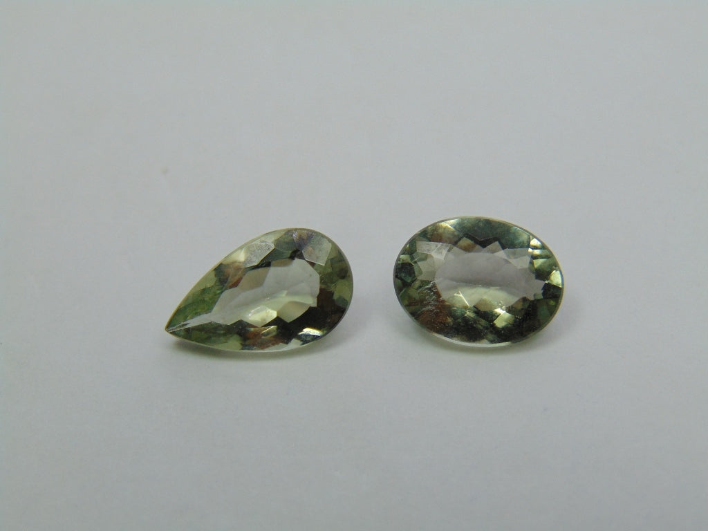 4.40ct Berilo Verde 12x7mm 11x8mm