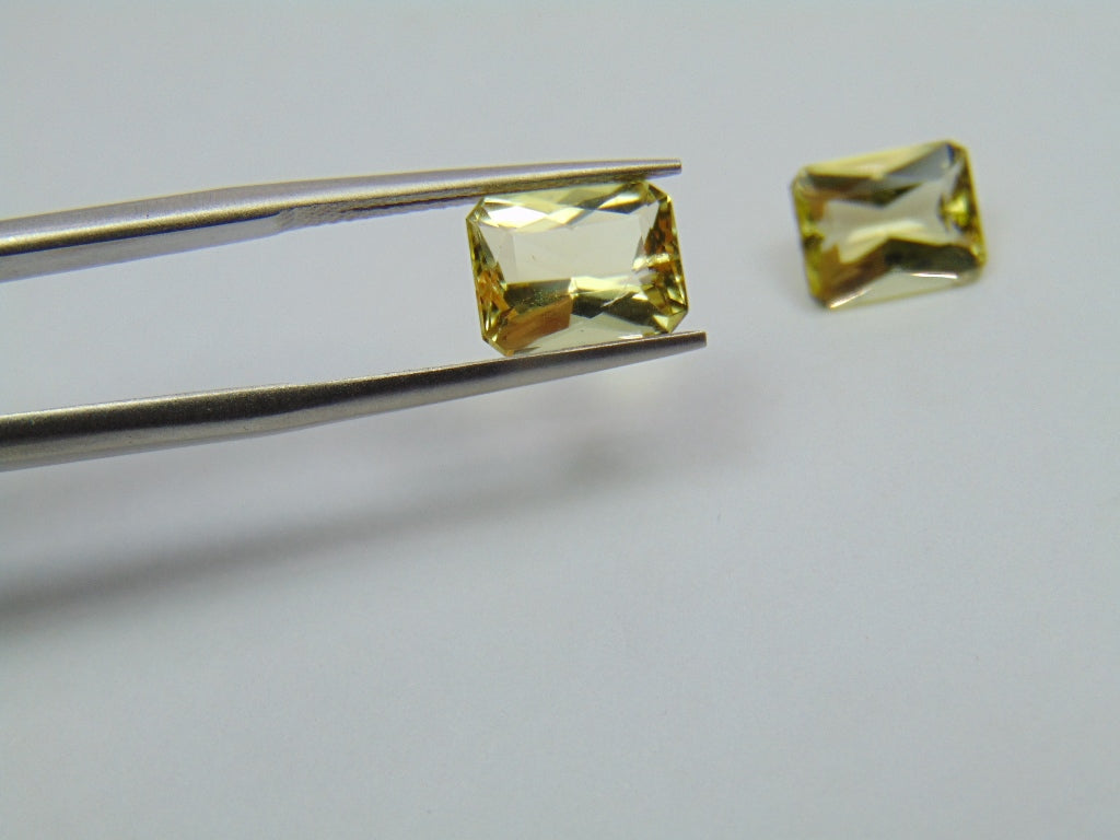 4.20ct Berilo Par 9x7mm