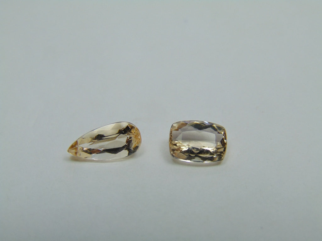 2.10ct Morganita 7x5mm 9x4mm