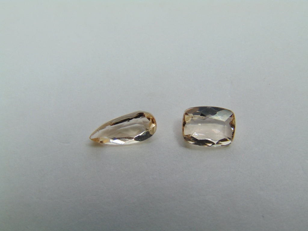 2.10ct Morganita 7x5mm 9x4mm