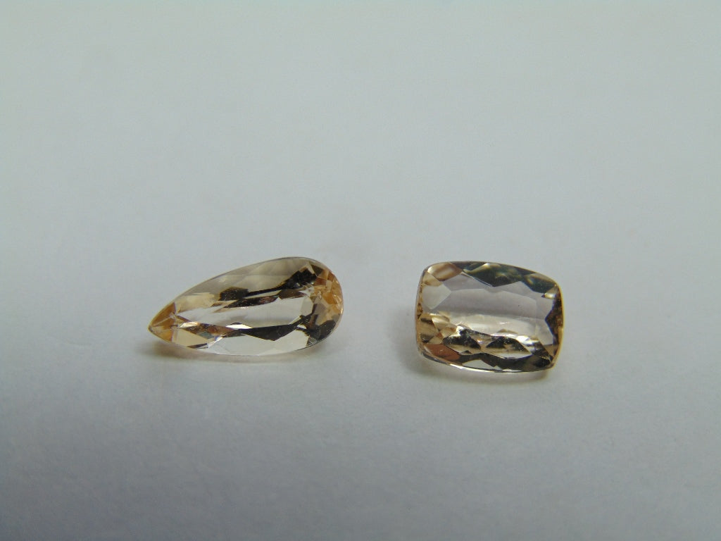 2.10ct Morganita 7x5mm 9x4mm