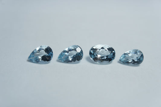 2.50ct Água-marinha 7x5mm / 6x4mm