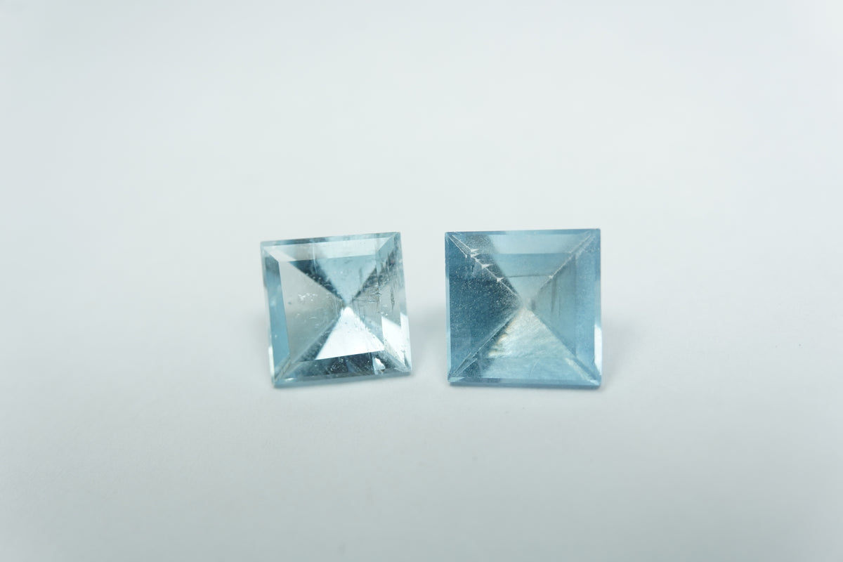 3.45ct Aquamarines 7mm / 7mm