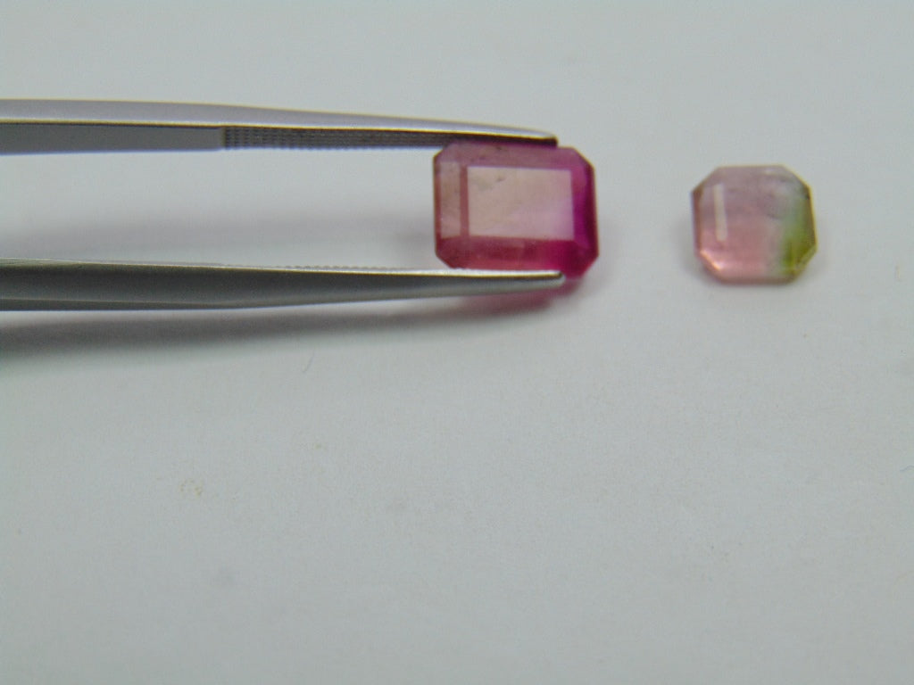 3.60ct Turmalina Bicolor 9x7mm 7mm