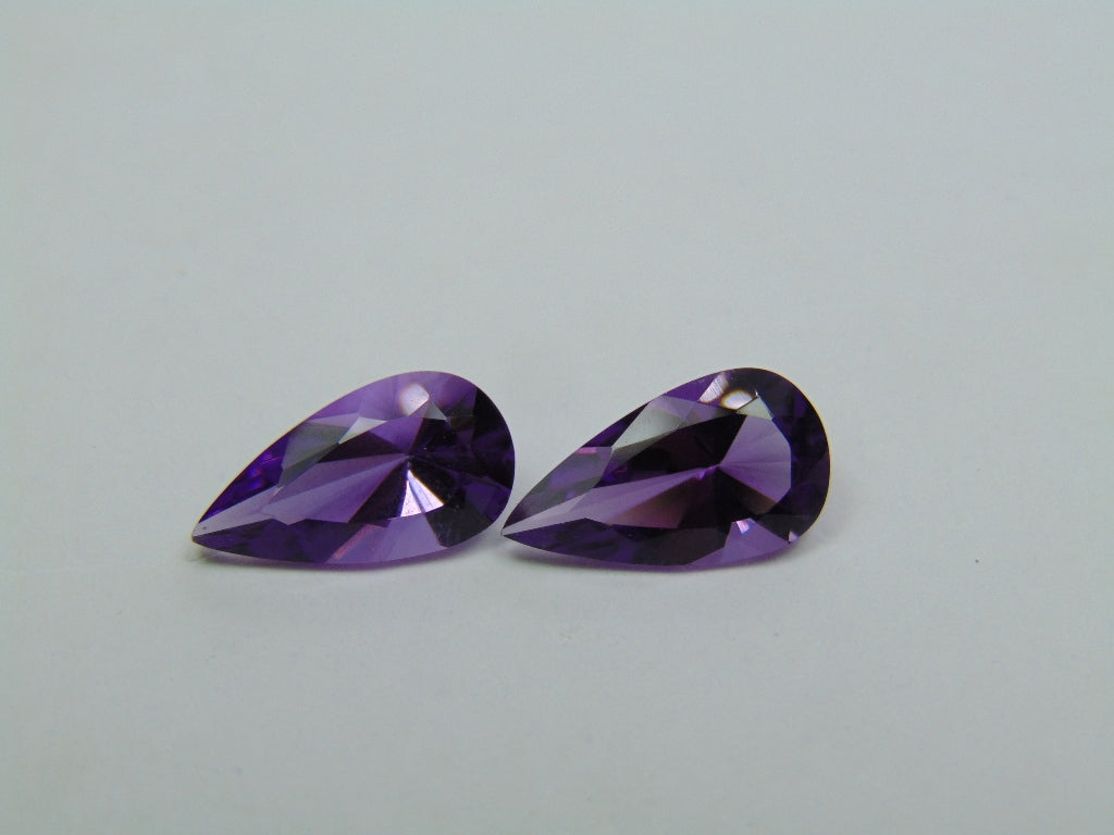 5.20ct Amethyst Pair 13x7mm