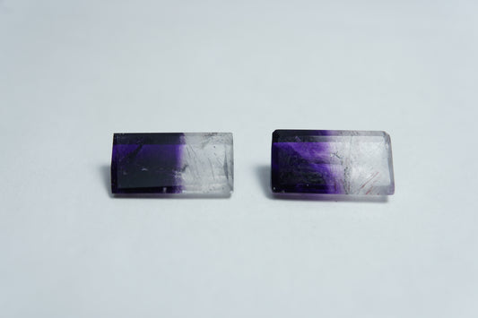 5ct Ametista bicolor 12x7mm / 12x6mm