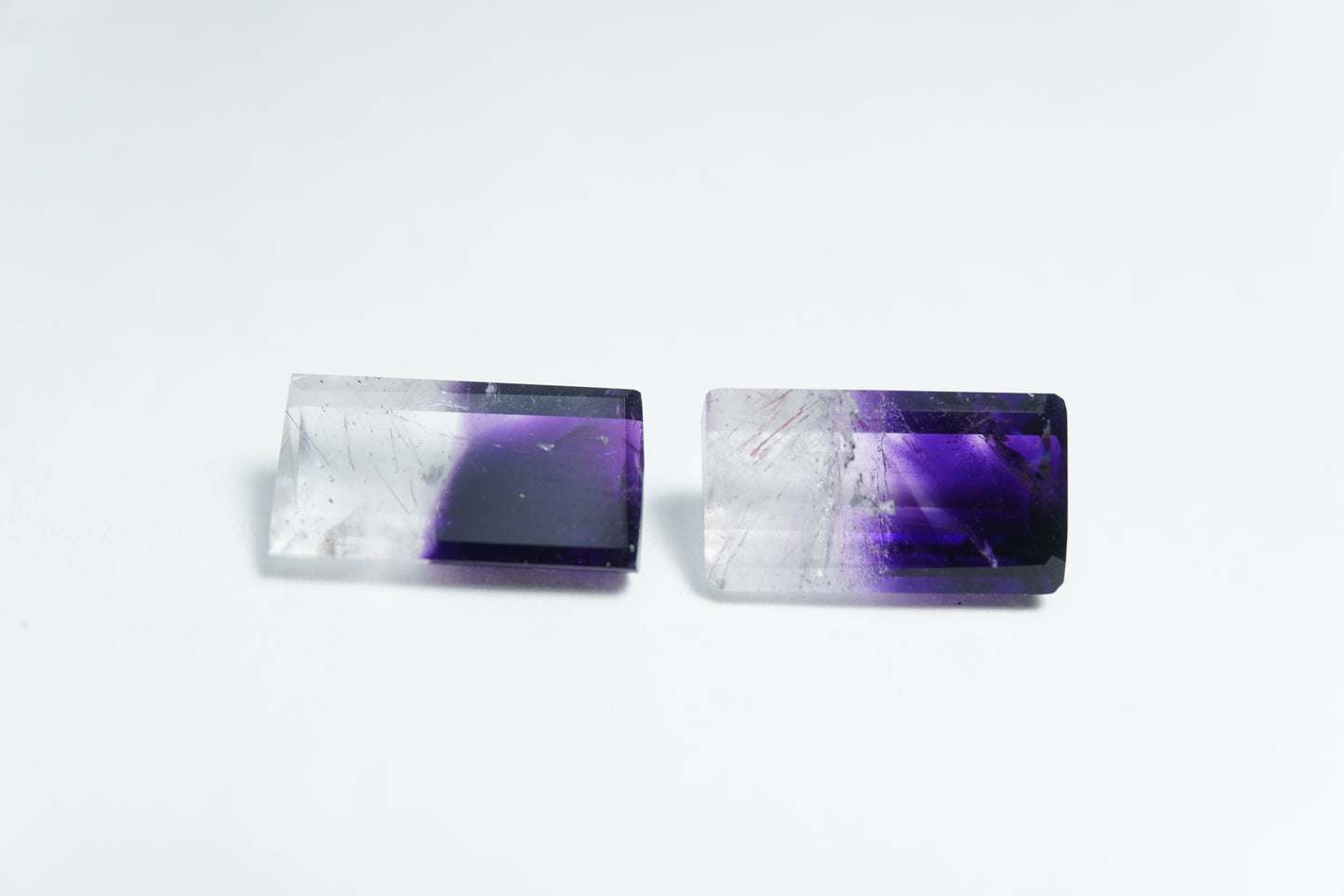 5ct Ametista bicolor 12x7mm / 12x6mm