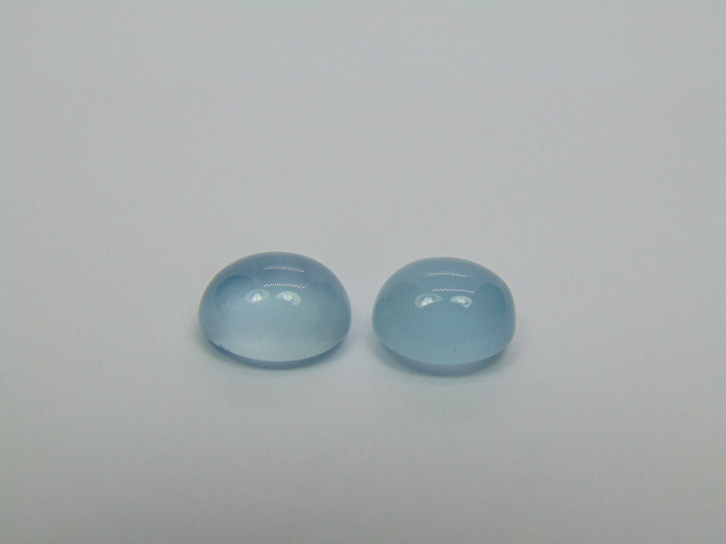 8.15ct Aquamarine Cabochon 11x9mm 10x9mm