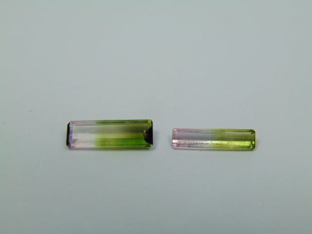 1.59ct Turmalina Bicolor 12x5mm 11.5x3mm
