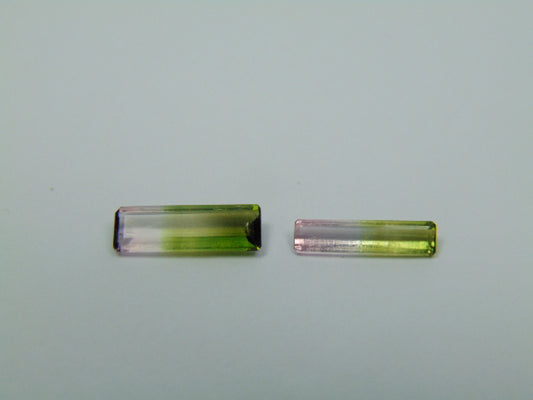 1.59ct Turmalina Bicolor 12x5mm 11.5x3mm