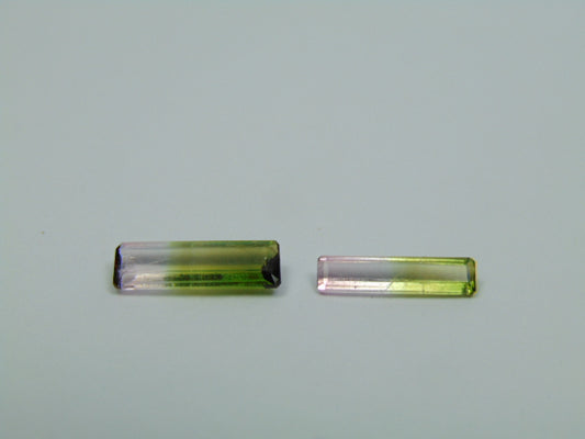 1.59ct Turmalina Bicolor 12x5mm 11.5x3mm
