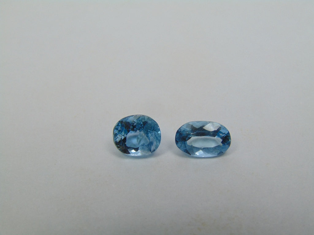 2.20ct Aquamarine 7x6mm 8x5mm