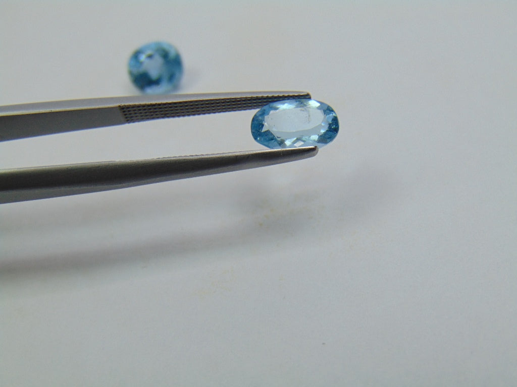 2.20ct Aquamarine 7x6mm 8x5mm