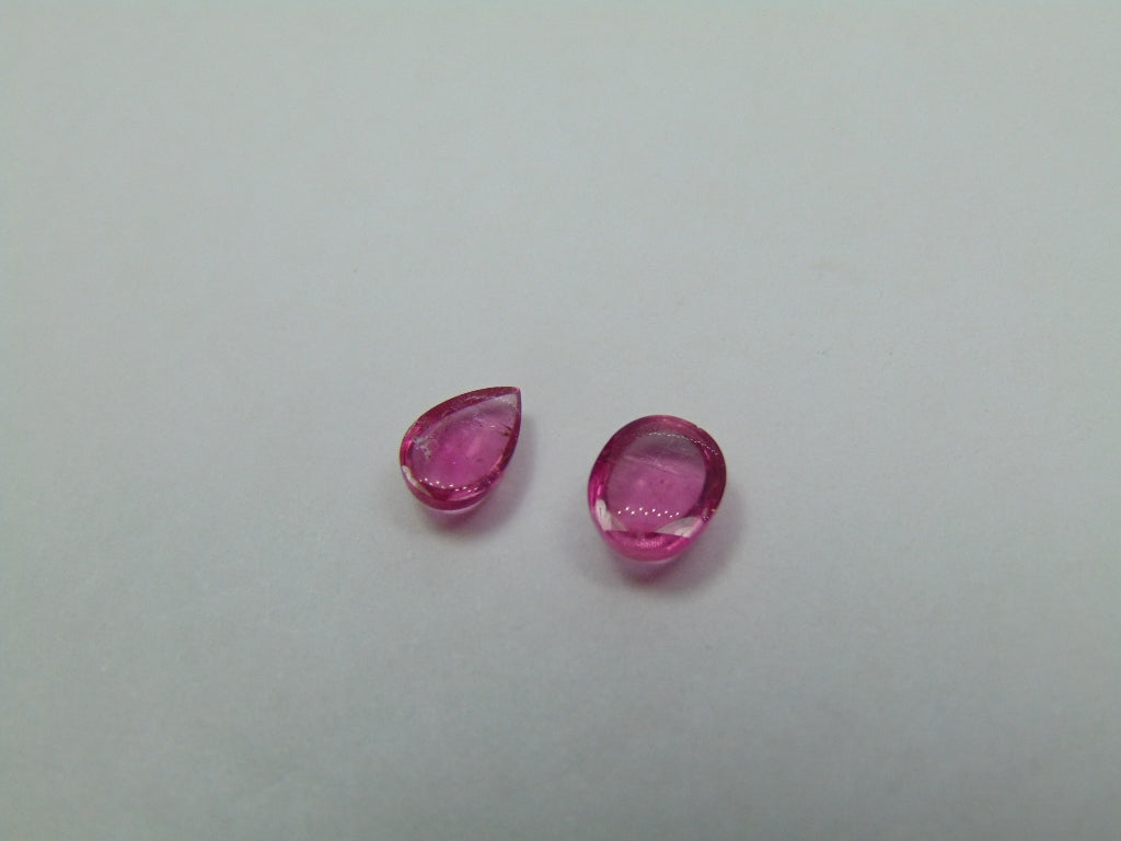 1.64ct Turmalina Cabochão 7x5mm 7x4mm