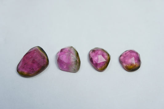 5.45ct Turmalina melancia 9.5x7mm / 8x6mm / 6.5x6mm / 7.5x7mm