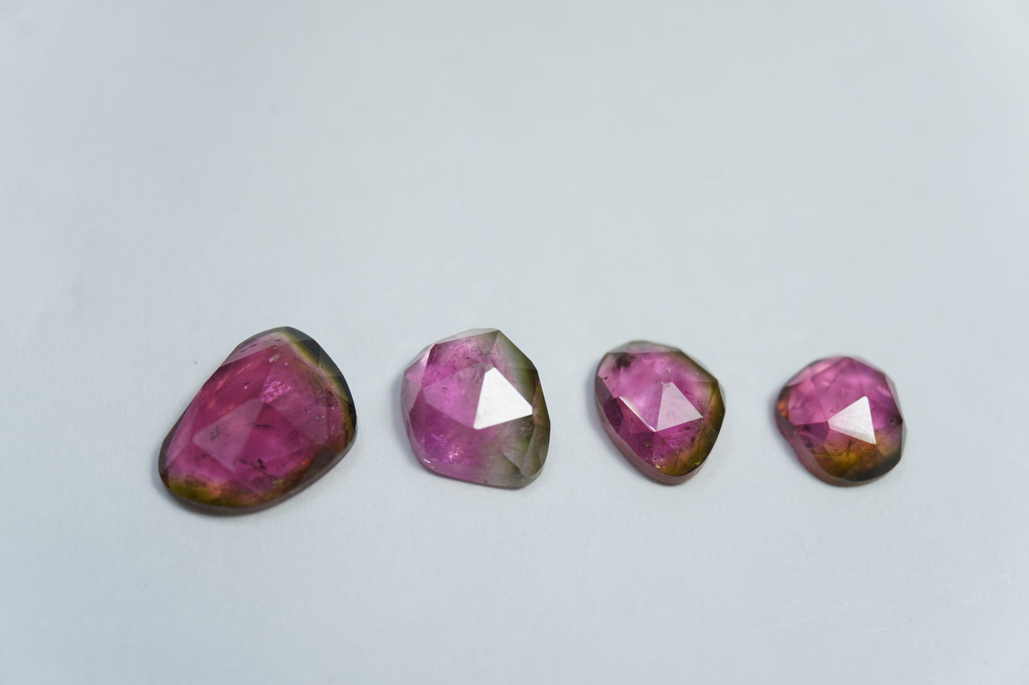 5.45ct Watermelon Tourmaline 9.5x7mm / 8x6mm / 6.5x6mm / 7.5x7mm