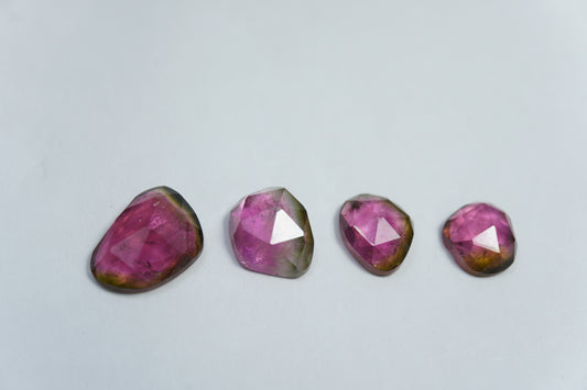 5.45ct Turmalina melancia 9.5x7mm / 8x6mm / 6.5x6mm / 7.5x7mm