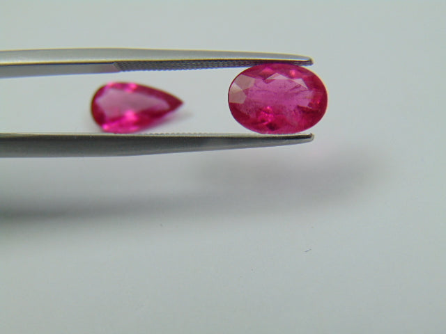 3.15ct Tourmaline Pink 9x7mm 11x6mm