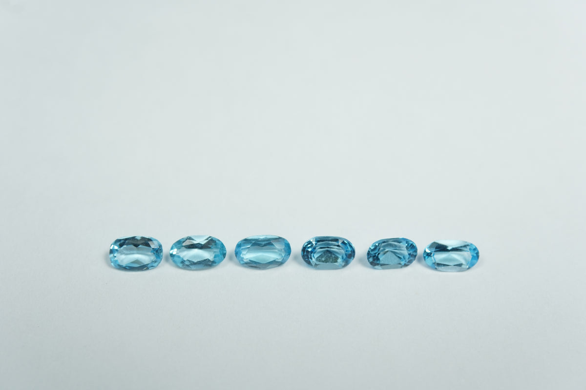 1.37ct Topázios calibrados 5x3mm