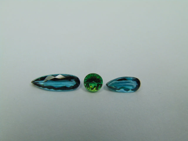 1.84ct Turmalina 13x4mm 8x4mm 8x4mm